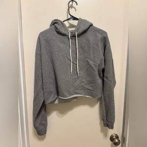 Wild Fable Gray Cropped Hoodie